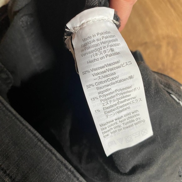 Madewell 9” High Rise Skinny Jeans Charcoal Black Women's 32 - Picture 6 of 7